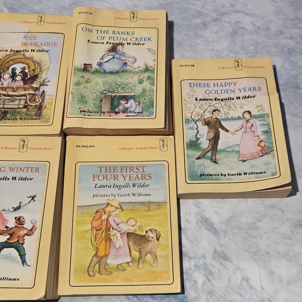 Laura Ingalls Wilder Little House Books Lot of 7 Harper Trophy 1971 Editions - Picture 4 of 16
